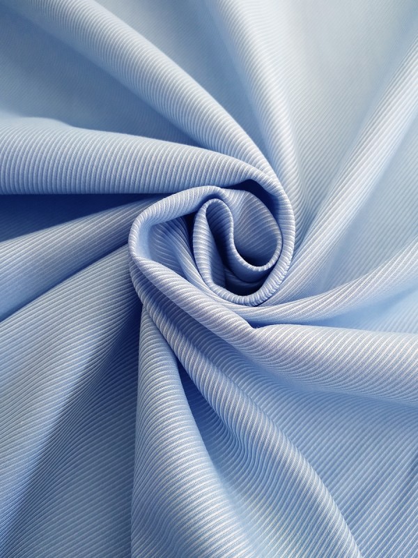 TWILL CELESTE DOPPIO RITORTO NO STIRO 100%COTONE