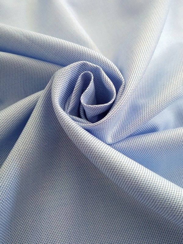 TWILL LAVORATO CELESTE  DOPPIO RITORTO NO STIRO 100%COTONE