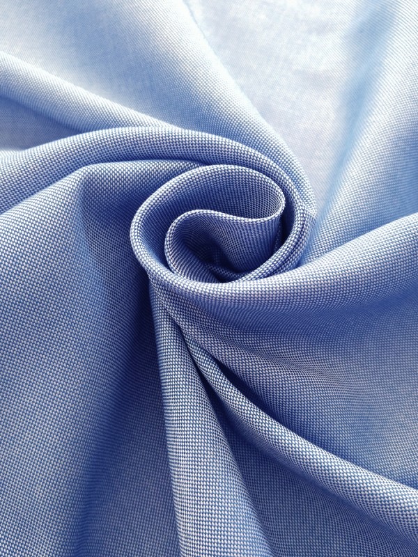 OXFORD CELESTE  DOPPIO RITORTO NO STIRO 100%COTONE