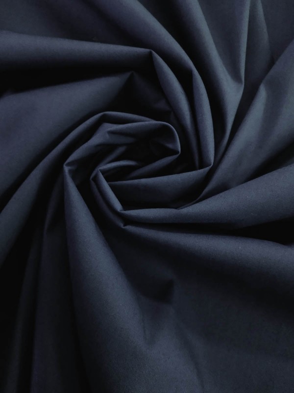 POPELINE BLU 65% COT 29%PA 6%EA