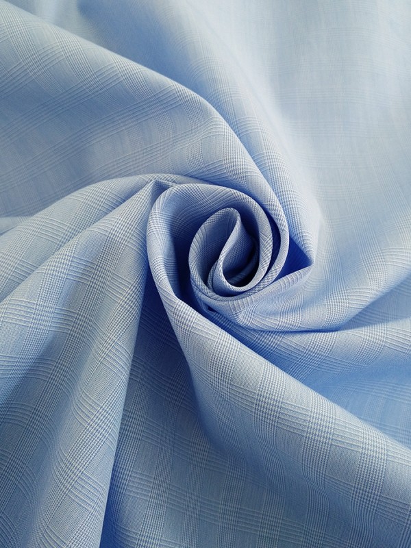 PRINCIPE DI GALLES CELESTE 100%COTONE