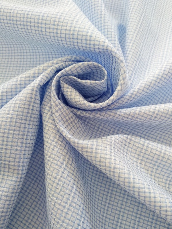 LAVORATO BIANCO CELESTE 100%COTONE