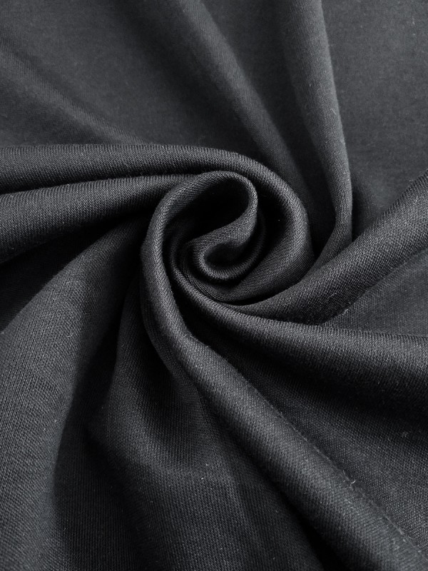 JERSEY NERO 100%COTONE