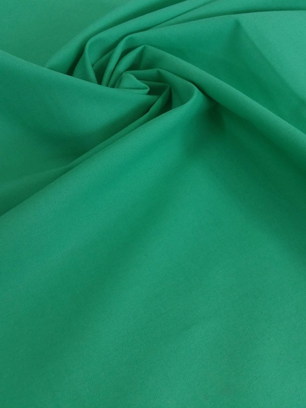 POPELINE GREEN 97% COTTON 3% EA