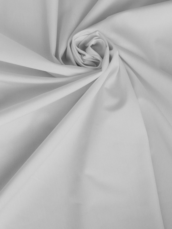 POPELINE WHITE DOUBLE PLY 100% COTTON 