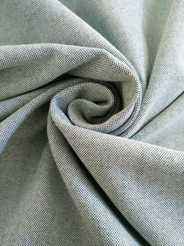 OXFORD BIANCO VERDE DOPPIO RITORTO 100%COTONE