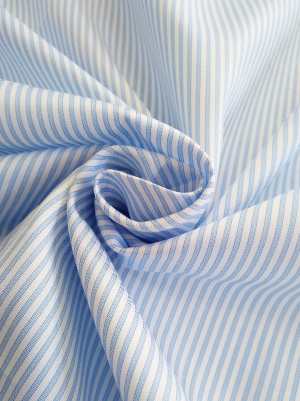 TWILL RIGATO CELESTE DOPPIO RITORTO 100%COTONE