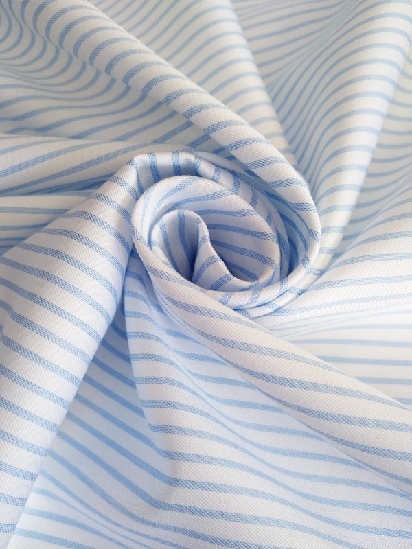 TWILL RIGATO CELESTE DOPPIO RITORTO 100%COTONE