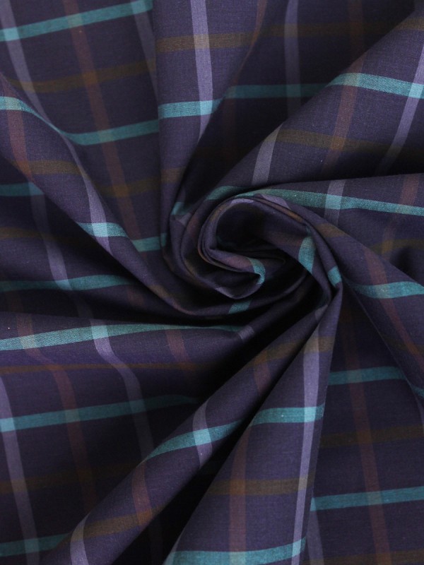POPELINE CHECKS MULTI COLOR DOUBLE PLY 100% COTTON 