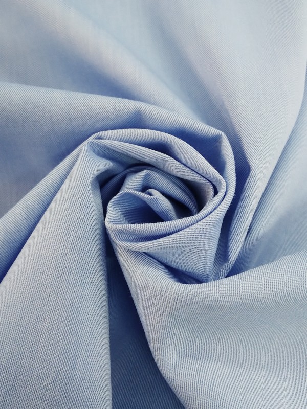 TWILL CELESTE 100%COTONE