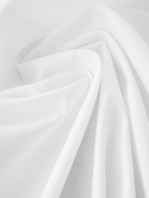 POPELINE WHITE NON IRON 100% COTTON 