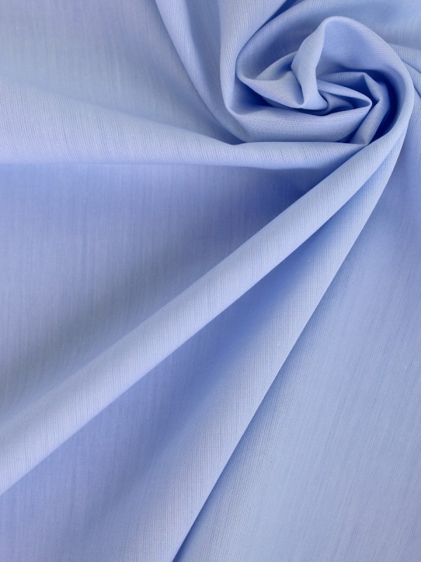 POPELINE LIGHT BLUE NON IRON 100% COTTON 