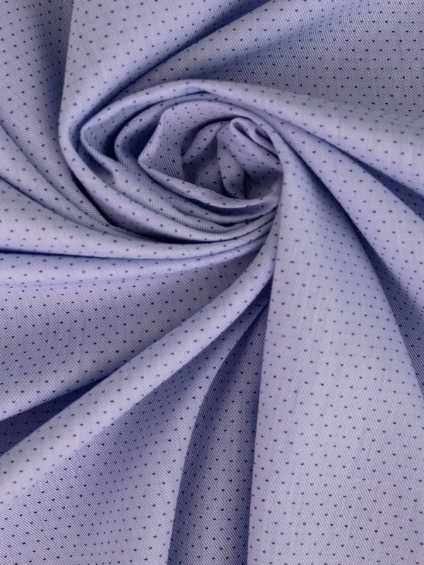 TWILL LIGHT BLUE POLKA DOT BLUE 100% COTTON 