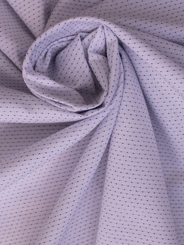 TWILL WHITE POLKA DOT BLUE100% COTTON 