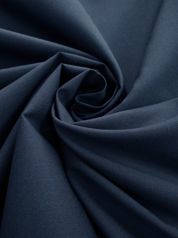POPELINE BLU NO STIRO 97%COT 3%SP