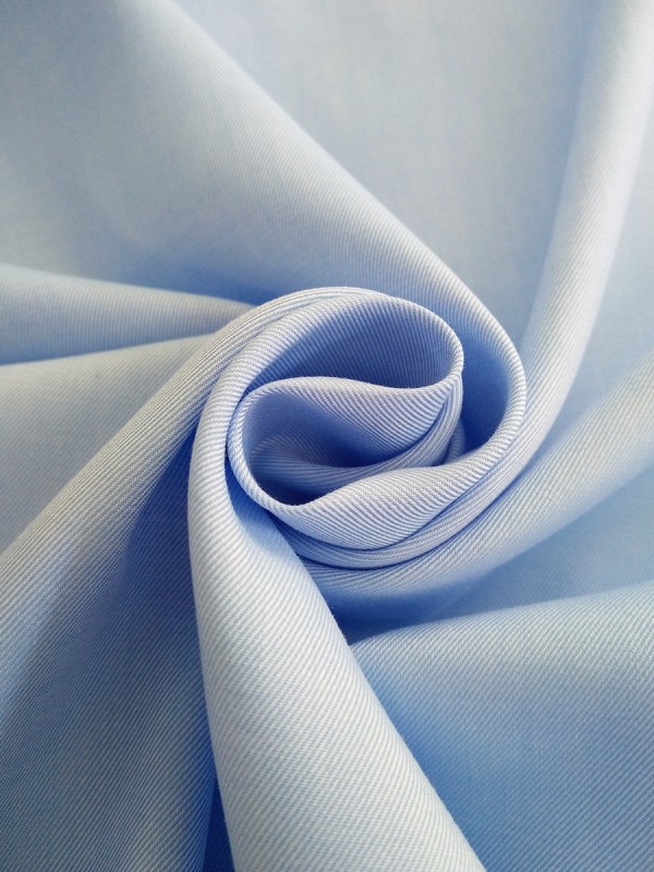 TWILL CELESTE NO STIRO 100%COTONE