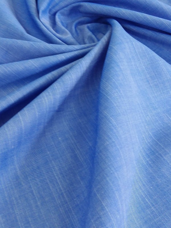 VOILE MEDIUM BLUE 100% COTTON 