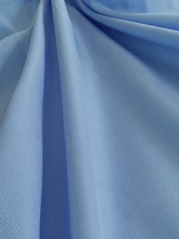 PIQUE LIGHT BLUE 100% COTTON 