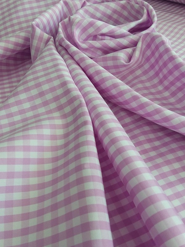 TWILL CHECKS PINK 100% COTTON 