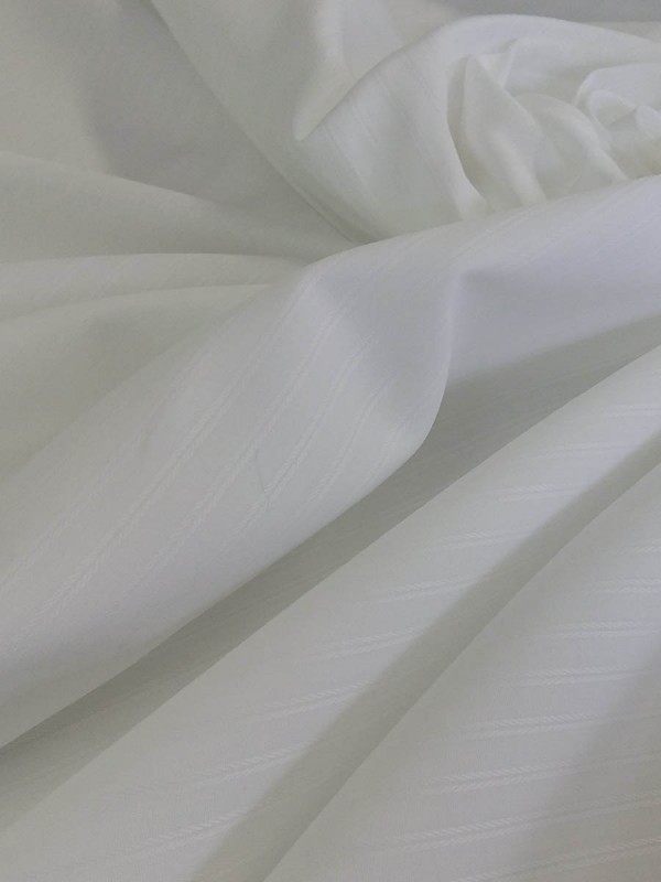 POPELINE WHITE STRIPED 100% COTTON 