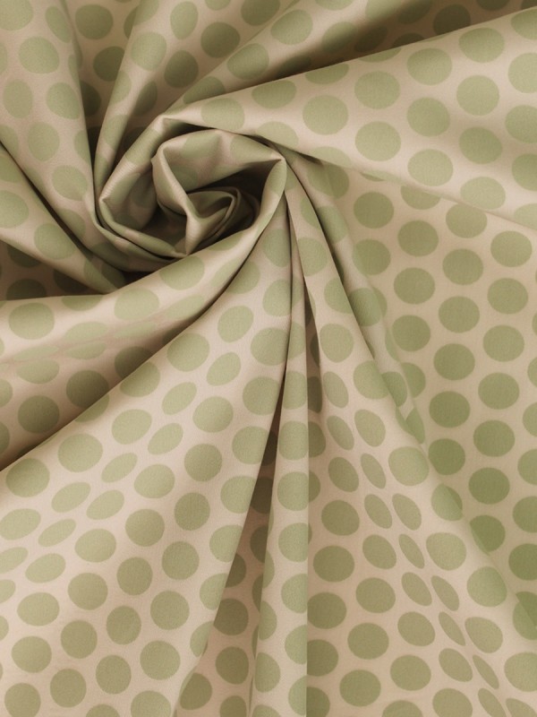 TWILL BEIGE PATTERNED DESIGN GREEN 78% COTTON 16% PA 6% EA