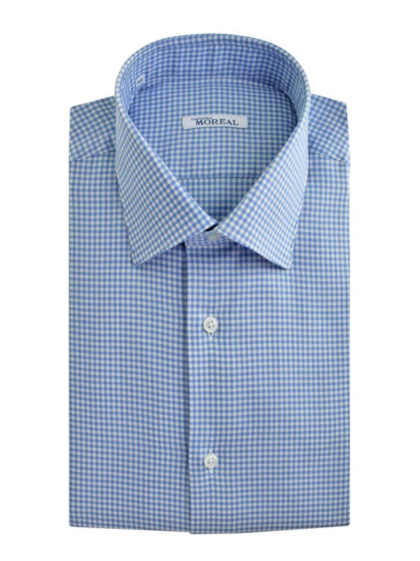 TWILL QUADRO CELESTE 100% COTONE PARIGI(RCADA33420)