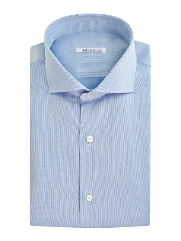 POPELIN RIGATO AZZURRO 100% COTONE RC VIESTE(RCIT830050)