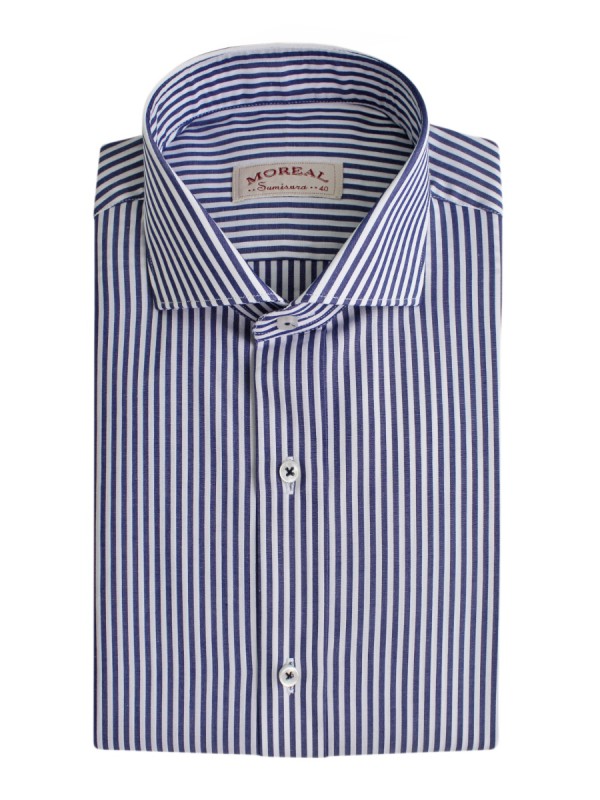 POPELIN RIGATO BLU 100% COTONE RC VIESTE(RCPO654269)