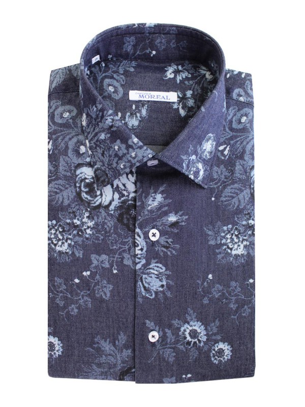STAMPATO STAMPA FIORE DENIM 100% COTONE PARIGI(RCDE002101)