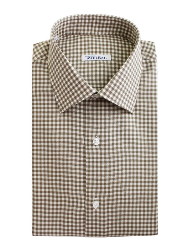 TWILL QUADRO MARRONE 100% COTONE PARIGI(RCQU003429)