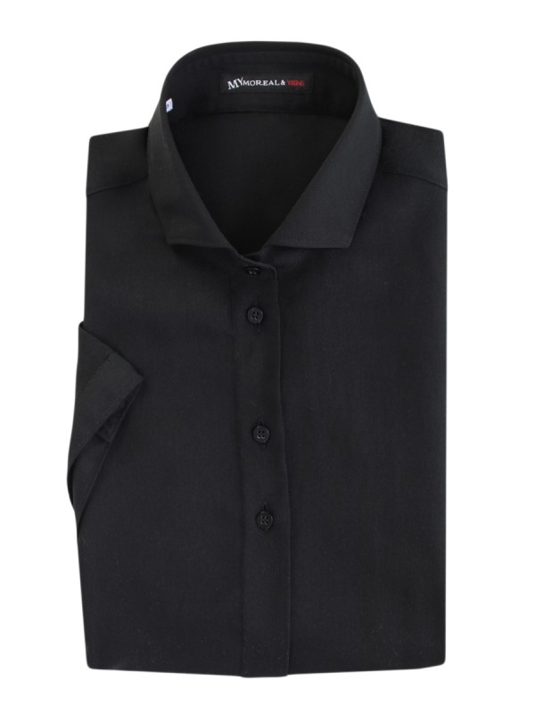 POPELIN NERO 100% POLYESTERE DONNA MM(RCVIS004)
