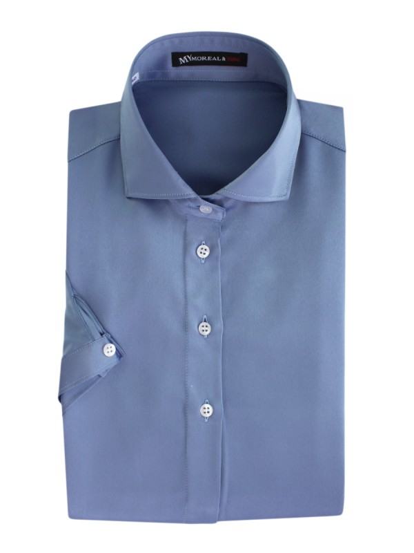 POPELIN CELESTE 94%PL 6%EA DONNA MM(RCVIS007)