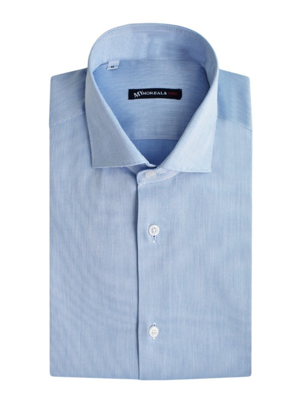 POPELIN RIGATO AZZURRO 100% COTONE RC STTR(RCIT830050)