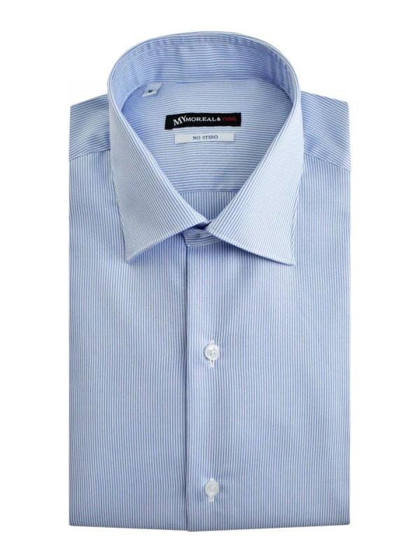POPELIN RIGATO CELESTE 100% COTONE PARIGI(RCNS001002)