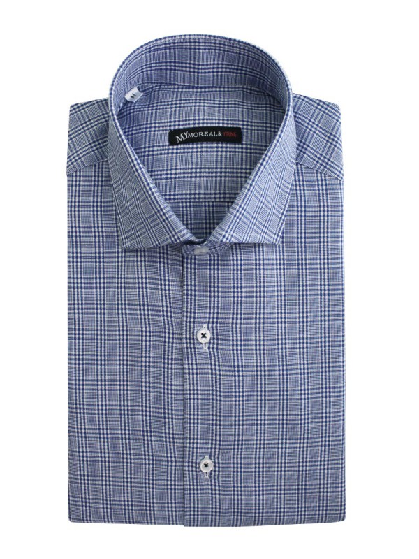 OPERATO PRINCIPE DI GALLES BLU 100% COTONE RC ANDY(RCVA952912)